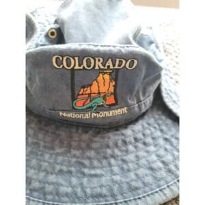Broner Bucket Hat Colorado National Monument Souvenir Adult Sz Large Blue